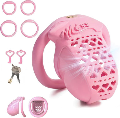3D Printed Resin Chastity Cage with 4 Ring Sizes
