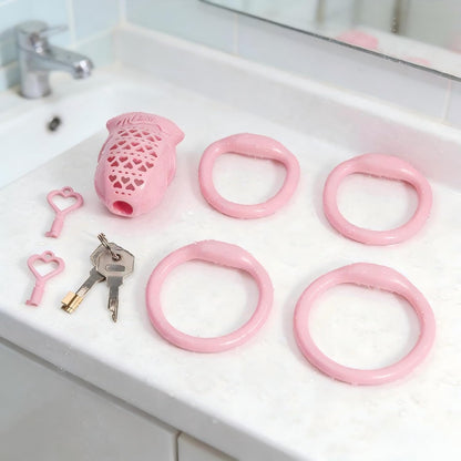 3D Printed Resin Chastity Cage with 4 Ring Sizes