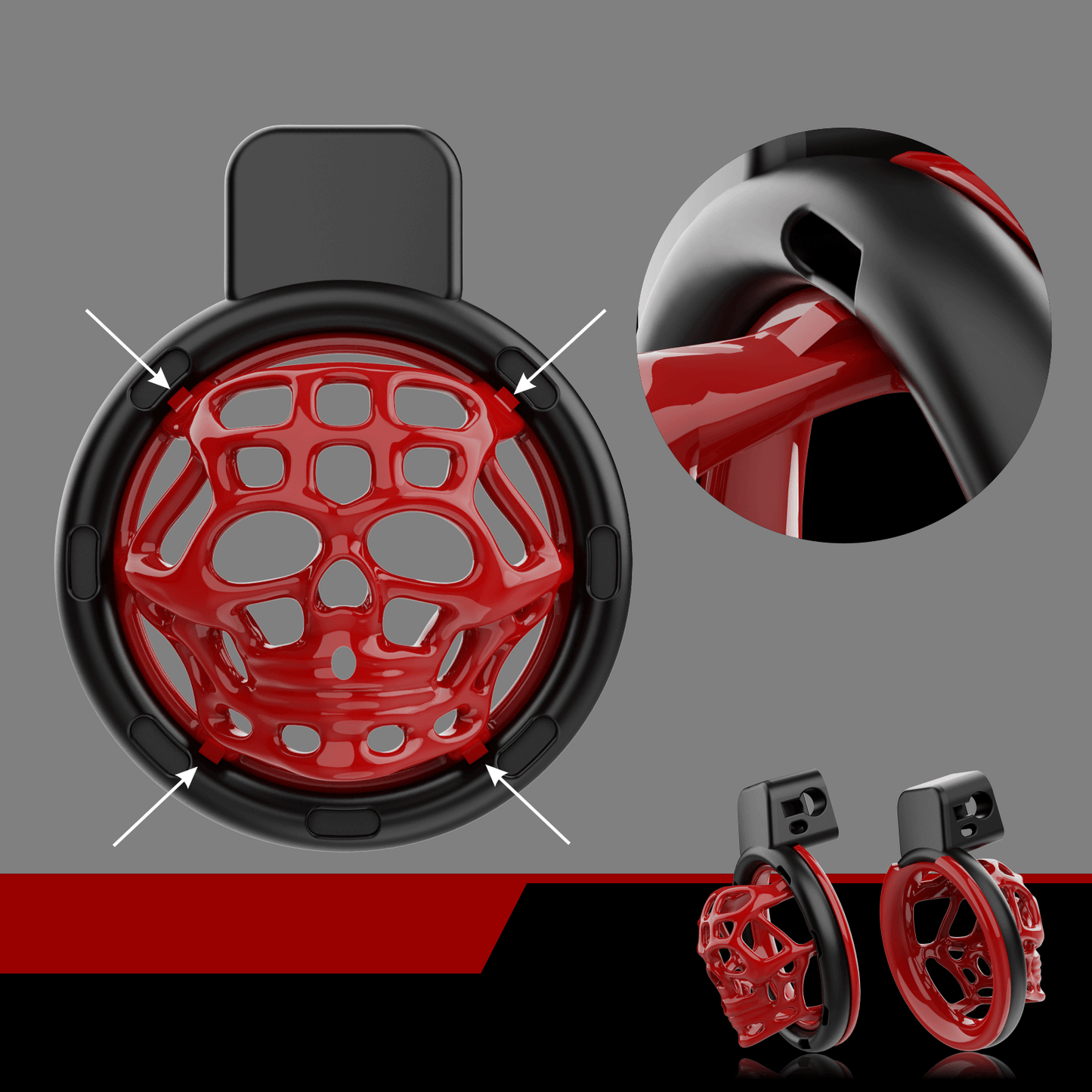 3D Skeleton Chastity Cage