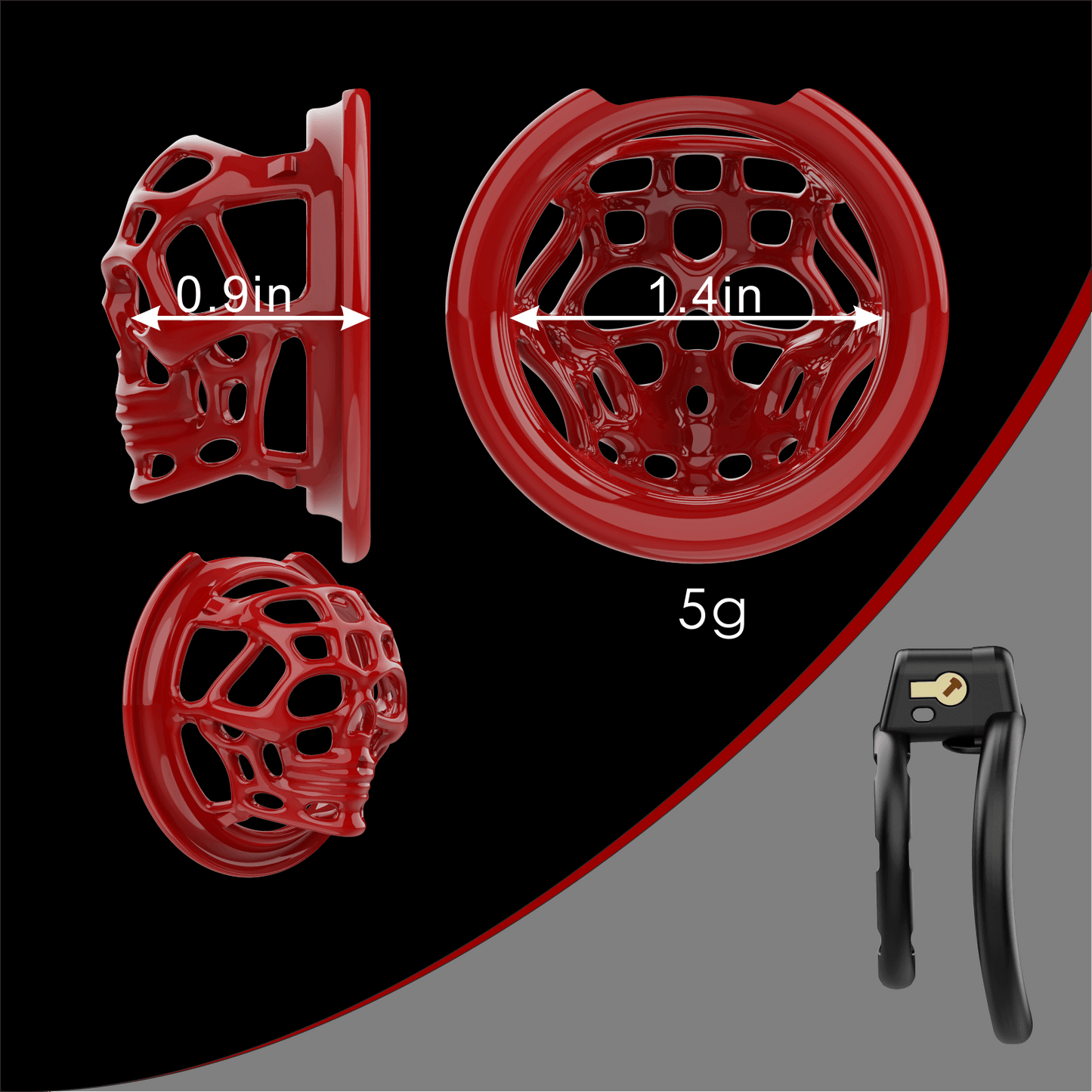 3D Skeleton Chastity Cage