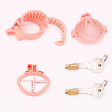 Load image into Gallery viewer, Breathable Honeycomb Pink Slide Chastity Cage
