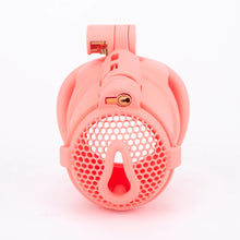 Load image into Gallery viewer, Breathable Honeycomb Pink Slide Chastity Cage
