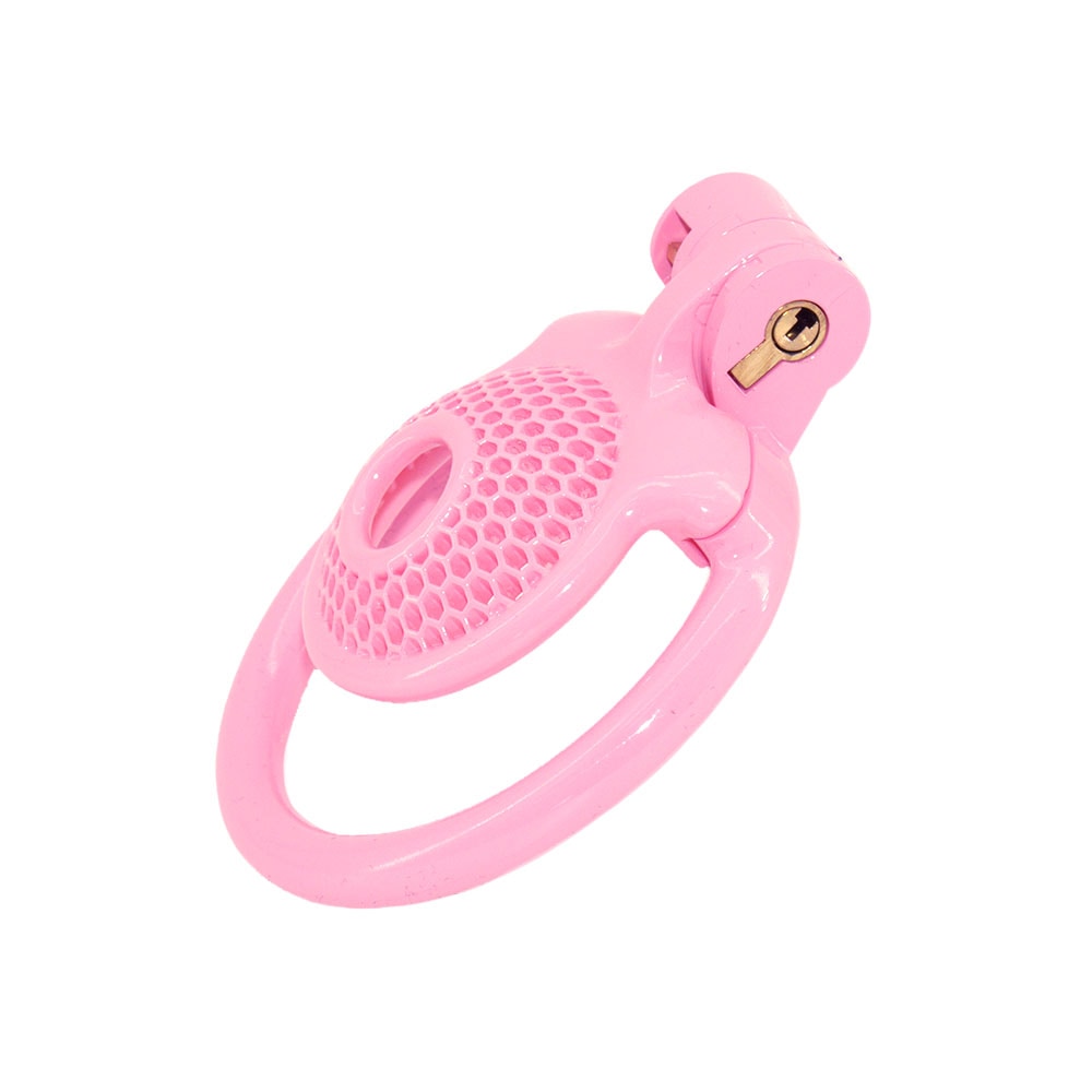 Flat Pink Mesh Cock Cage