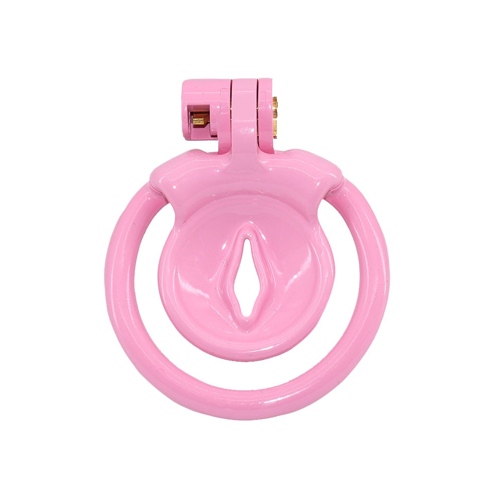 Cage de chasteté rose à clitoris plat