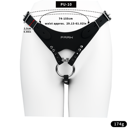 Chainmail Steel Chastity Cage with Belt - 8