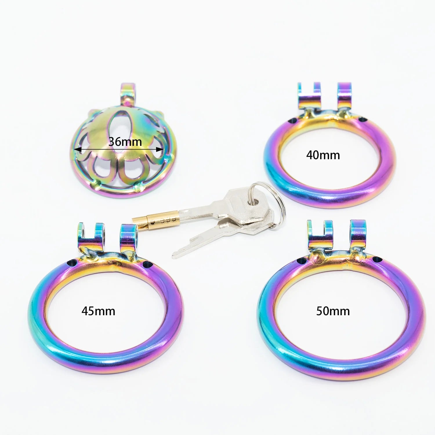 Color Metal Male Chastity Device -2