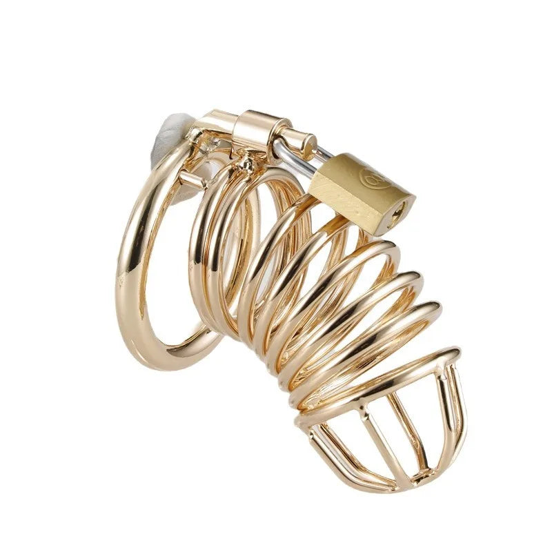 Metal Gold Chastity Cage