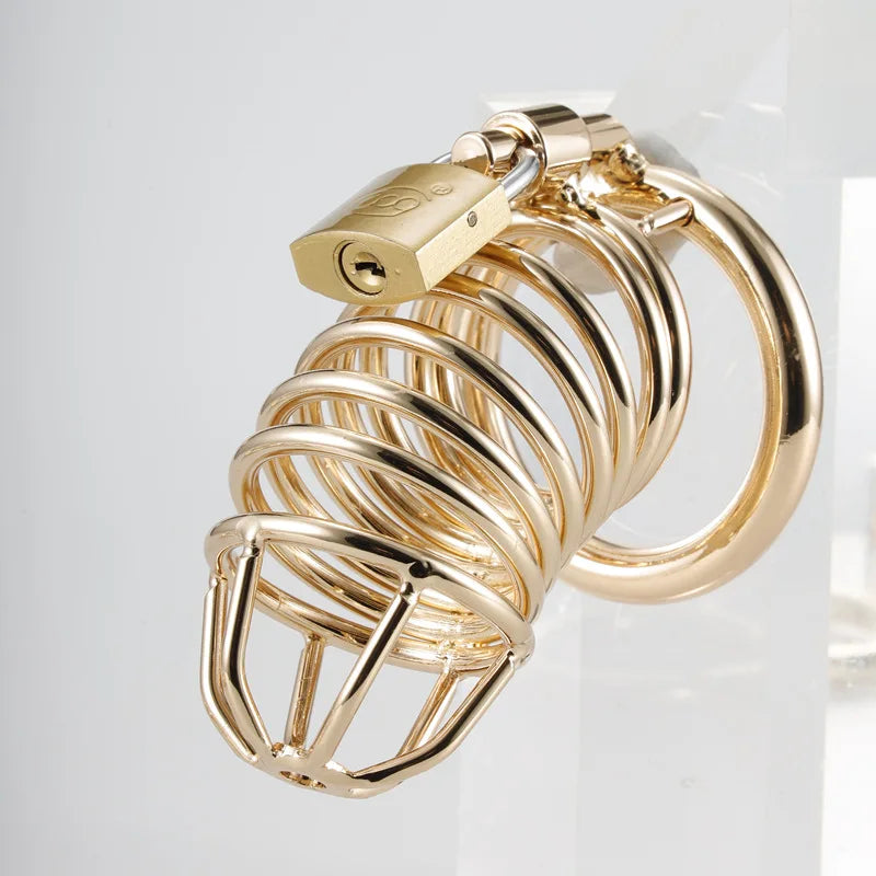 Metal Gold Chastity Cage