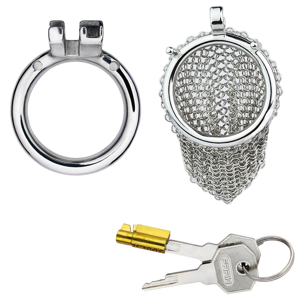 2.67" Stainless Steel Mesh Chastity Cage