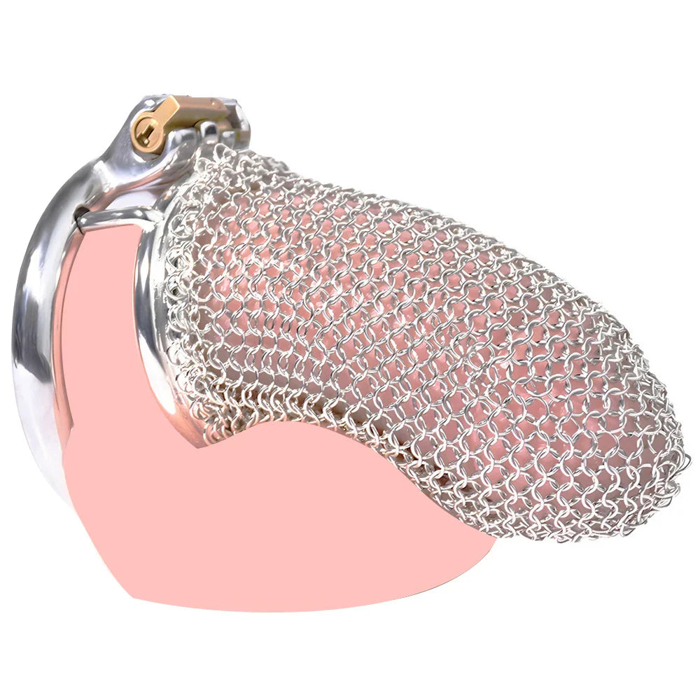 3.54" Stainless Steel Mesh Chastity Cage