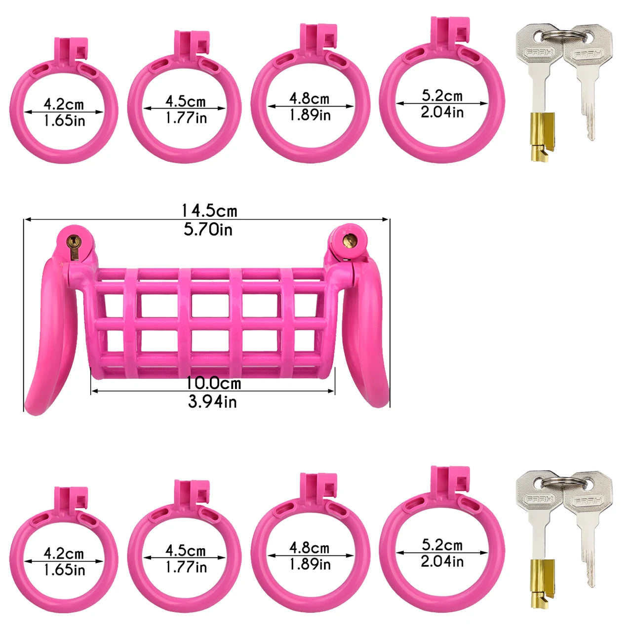 Cage de chasteté double en plastique