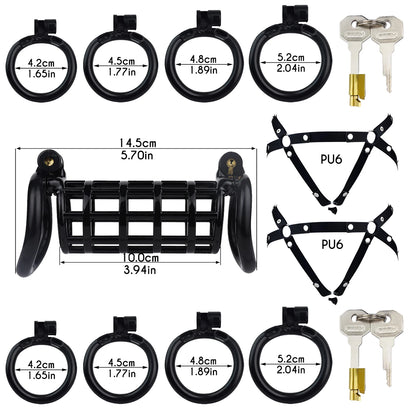 Plastic Twin Chastity Cage