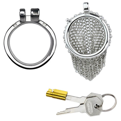 2.67" Stainless Steel Mesh Chastity Cage