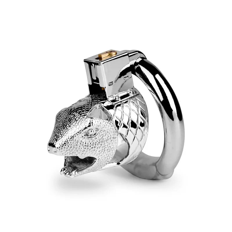 Stainless Steel Metal Snakehead Chastity Lock