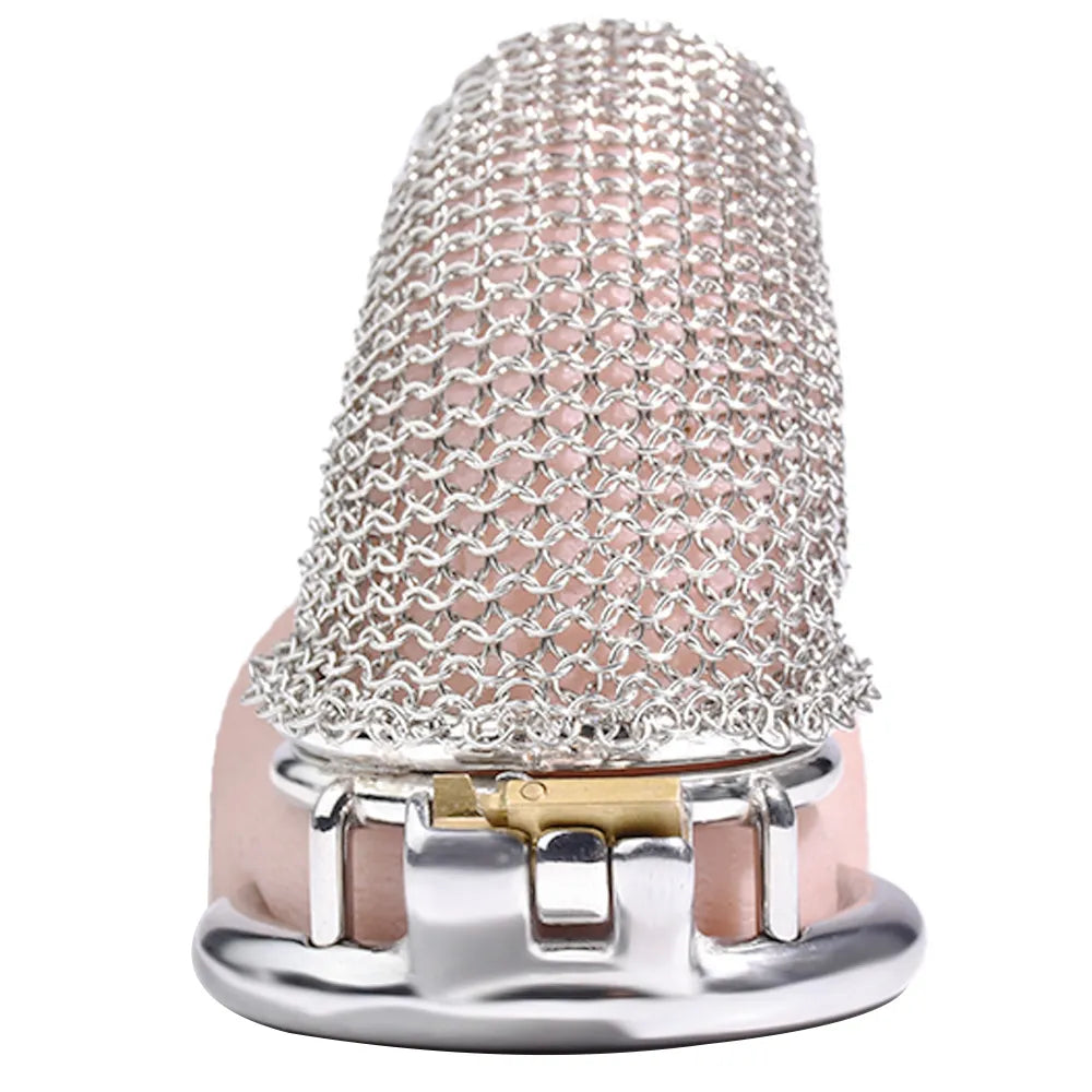 3.54" Stainless Steel Mesh Chastity Cage