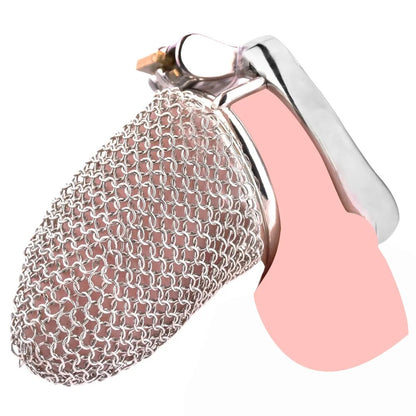 2.67" Stainless Steel Mesh Chastity Cage