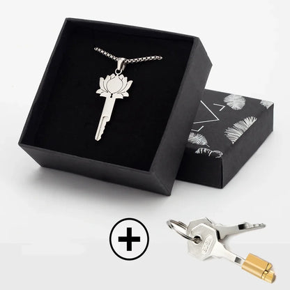 Lotus Chastity Key Necklac