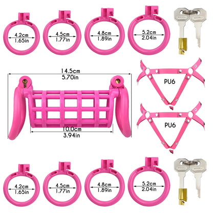 Cage de chasteté double en plastique