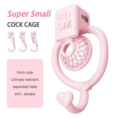 Cage à pénis rose super petite 