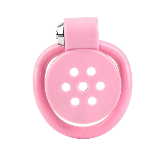 Male Pink Flat Chastity Cage