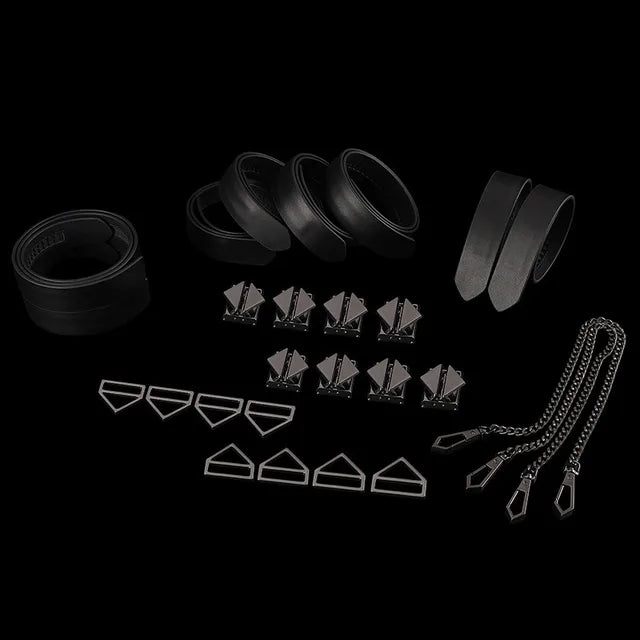 DIY 8pcs Bondage Harness Gear BDSM Set