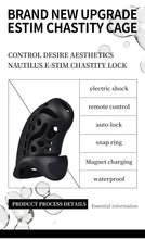 Load image into Gallery viewer, Electric Shock Vibrating Penis Chastity Cage

