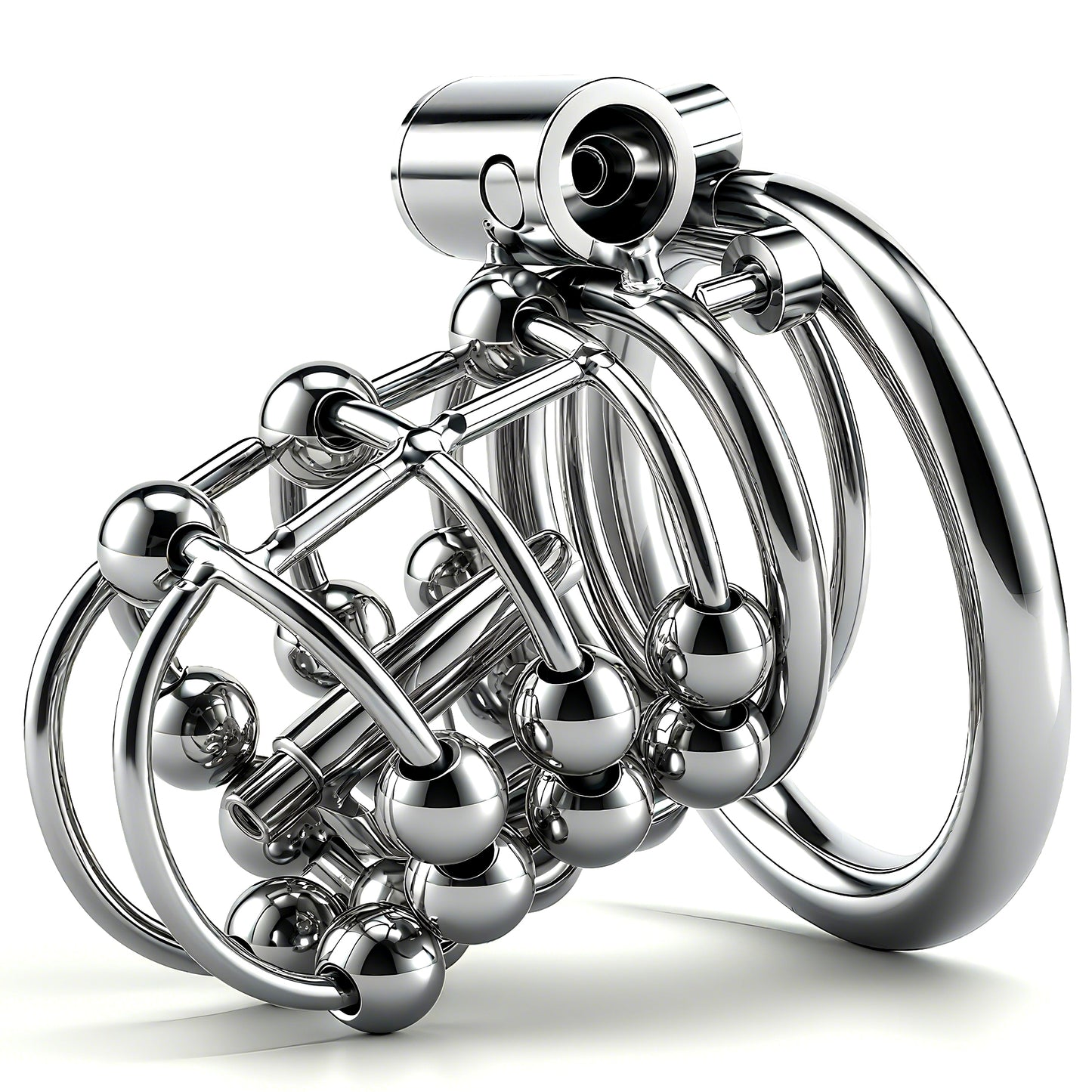 Stainless Steel Bead PA Chastity Cage