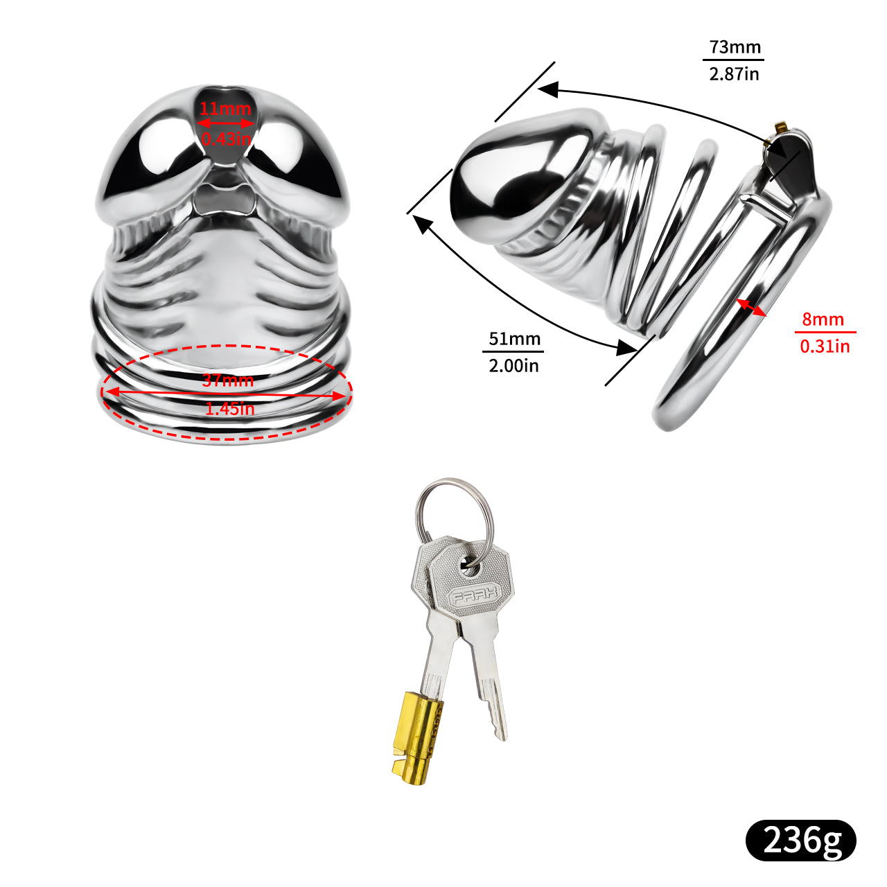 Steel Chastity Cage - 10