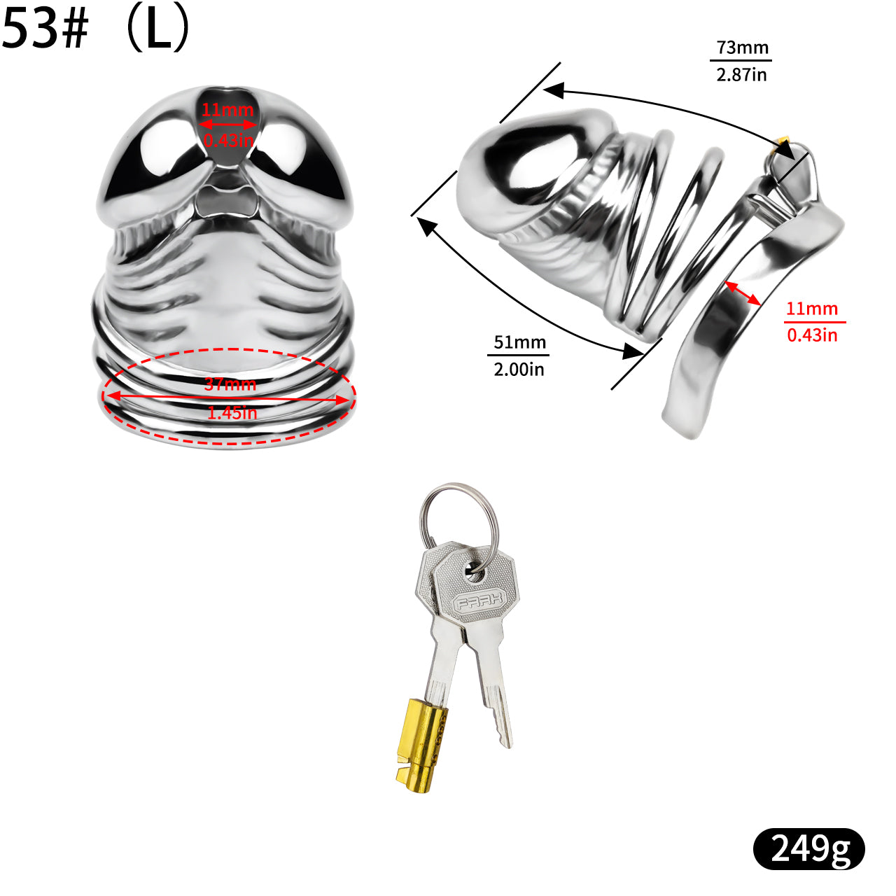 Steel Chastity Cage - 7