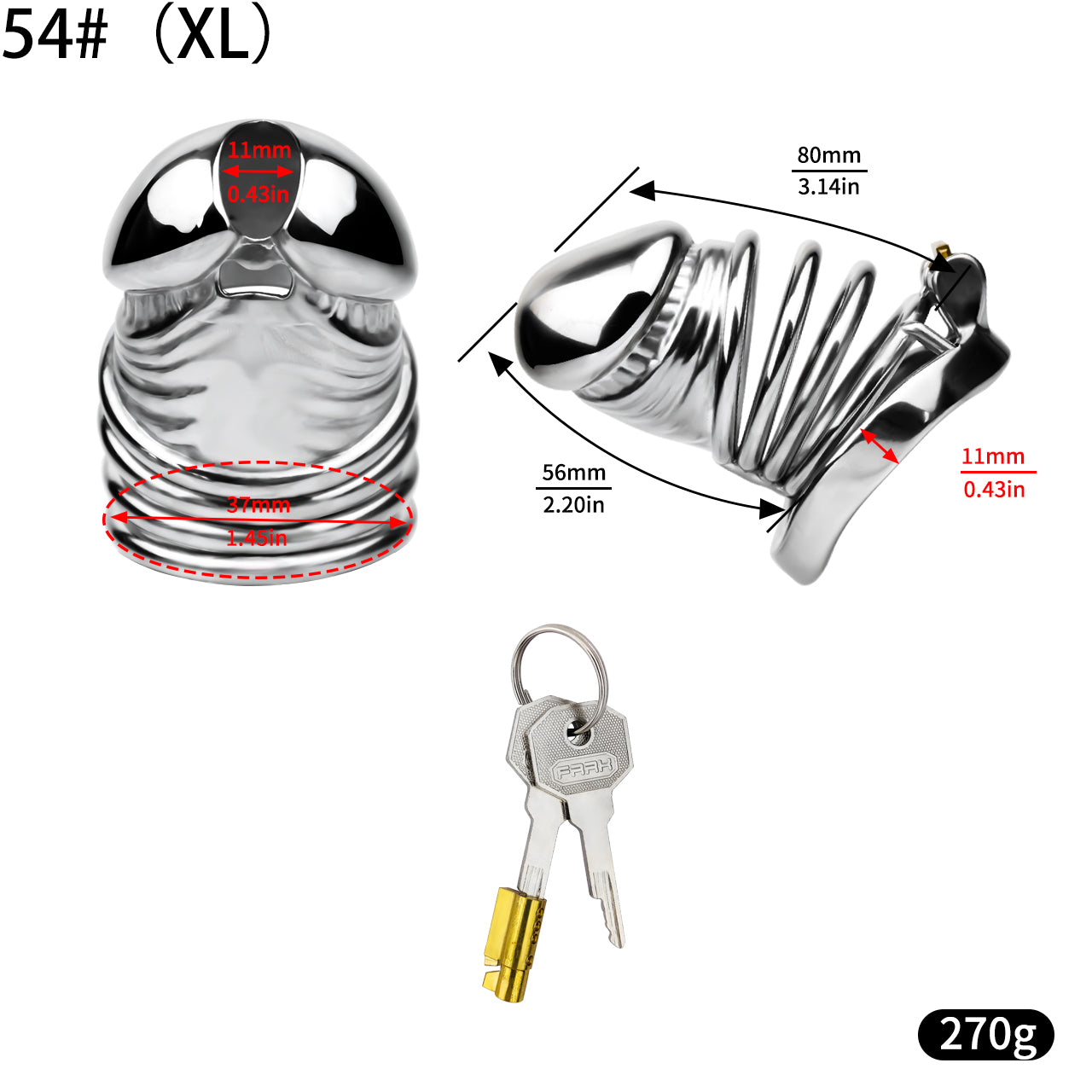 Steel Chastity Cage - 