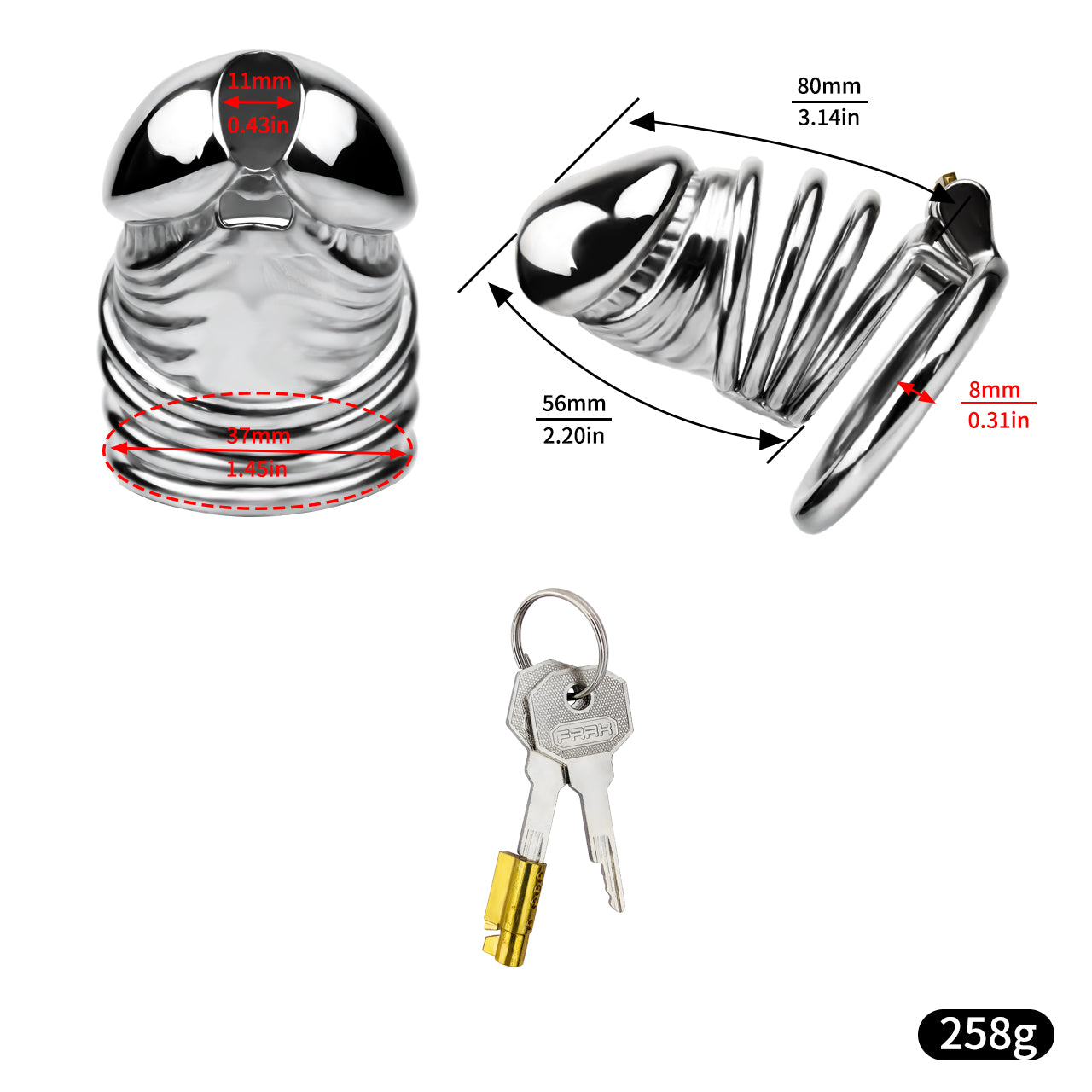 Steel Chastity Cage - 9