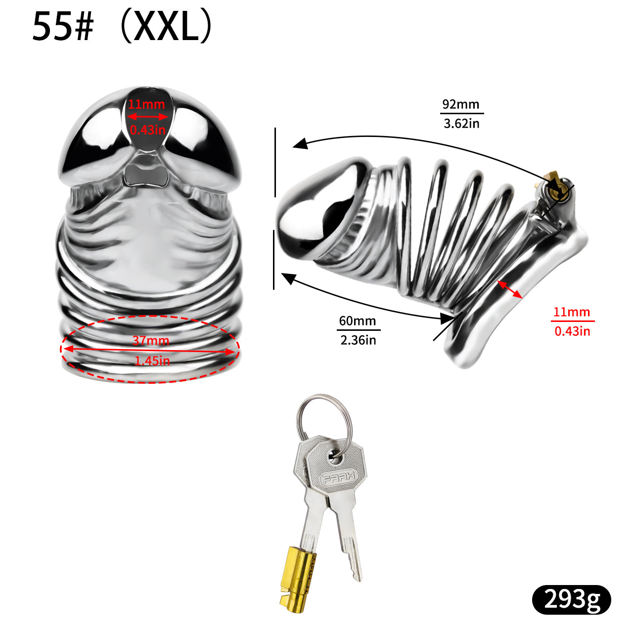 Steel Chastity Cage - 11