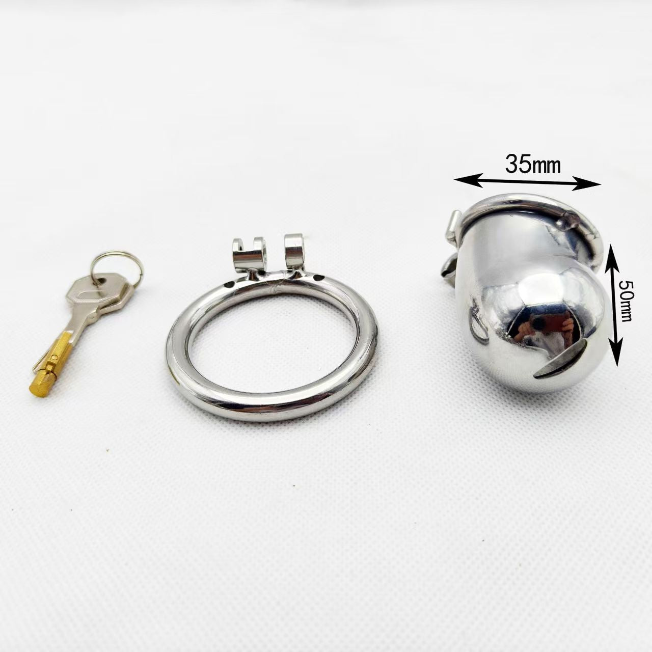 Anti-Escape Metal Chastity Cage - 3