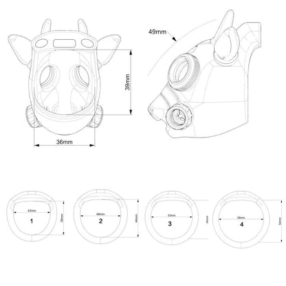 Anti-virus Bull Head Chastity Cage