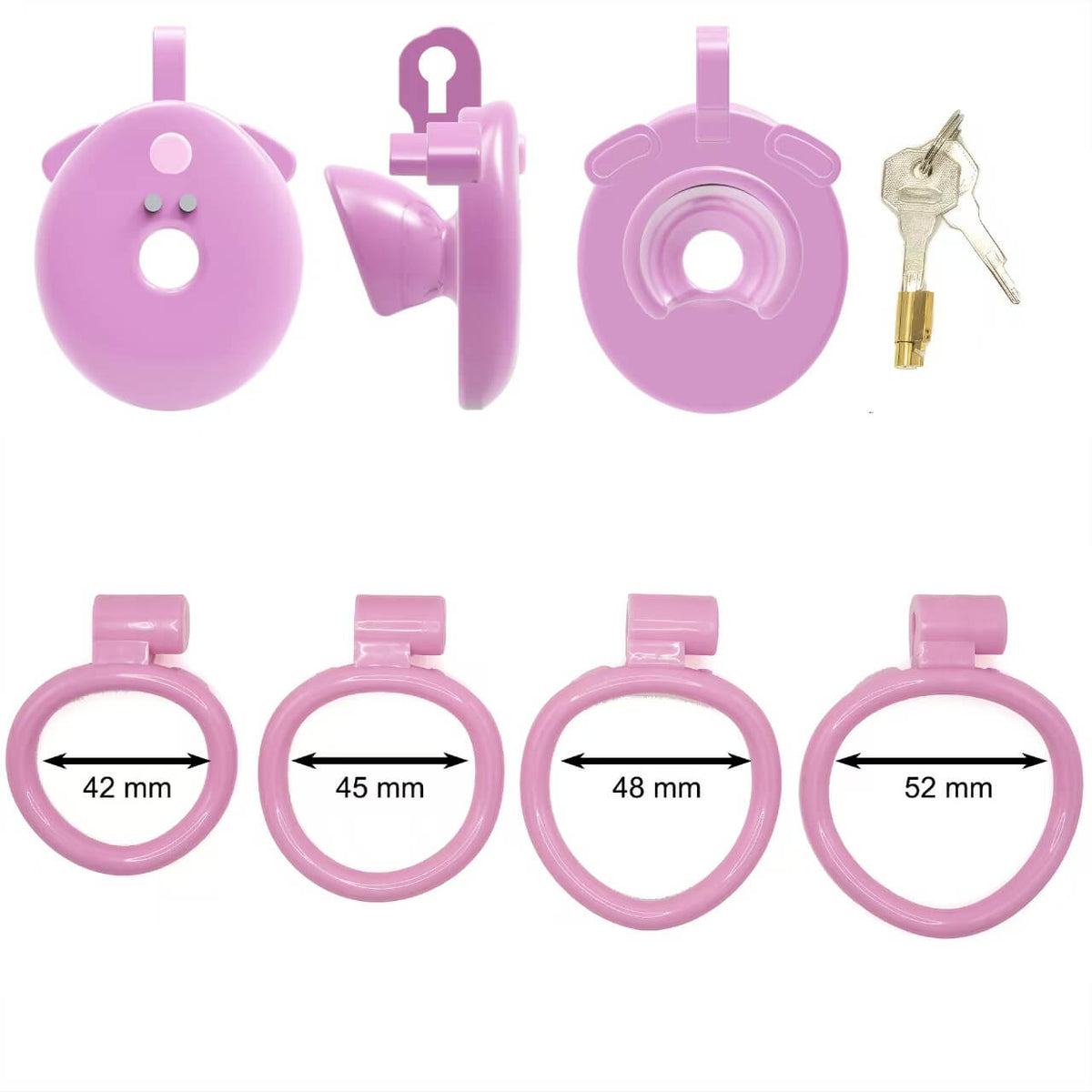 APP Control Negative Flat Vibration Chastity Cage