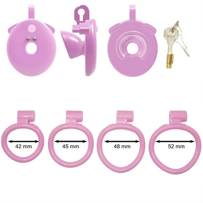 APP Control Negative Flat Vibration Chastity Cage