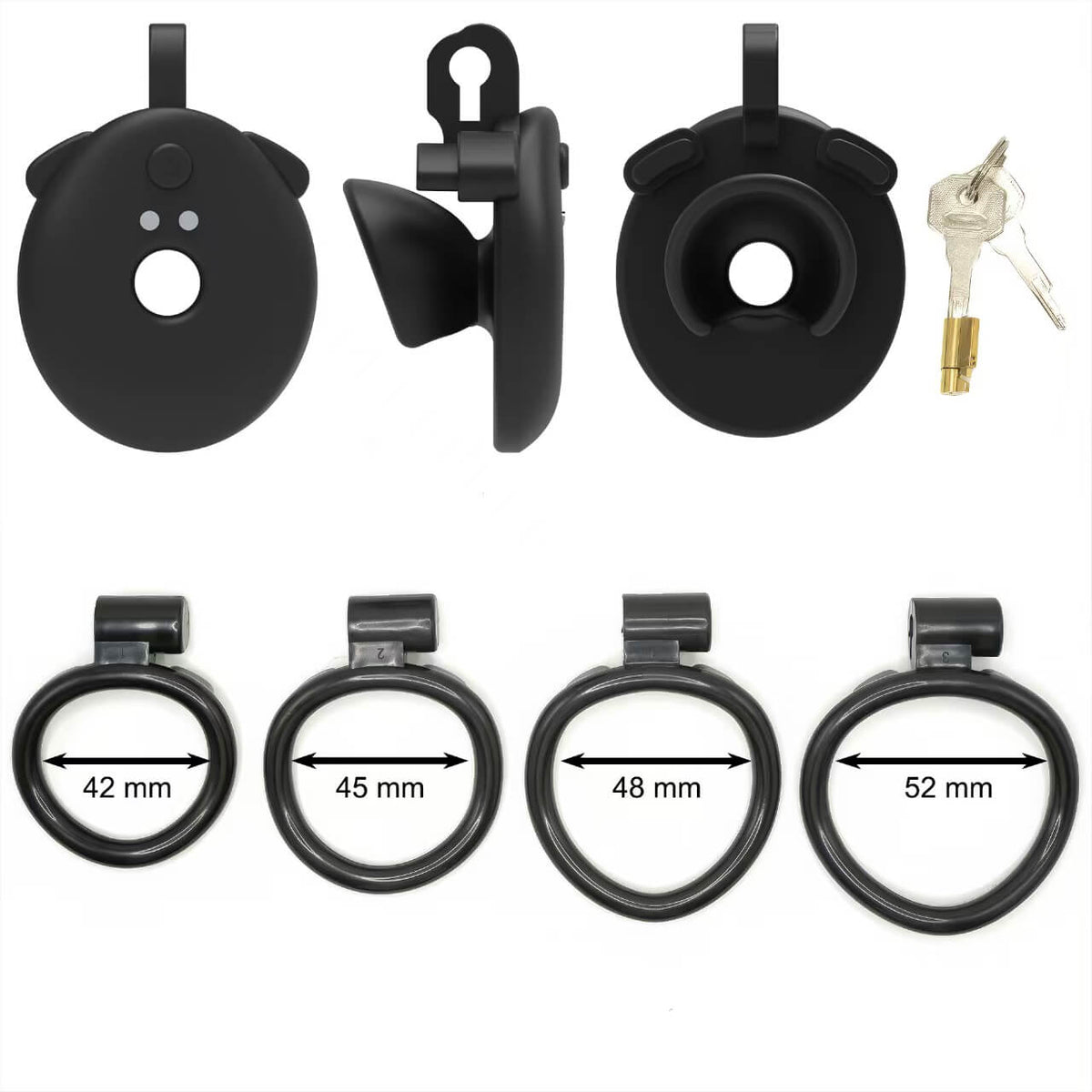 APP Control Negative Flat Vibration Chastity Cage