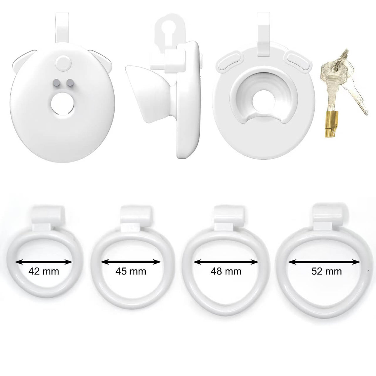 APP Control Negative Flat Vibration Chastity Cage