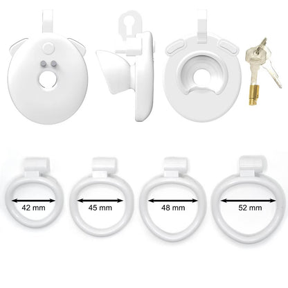 APP Control Negative Flat Vibration Chastity Cage