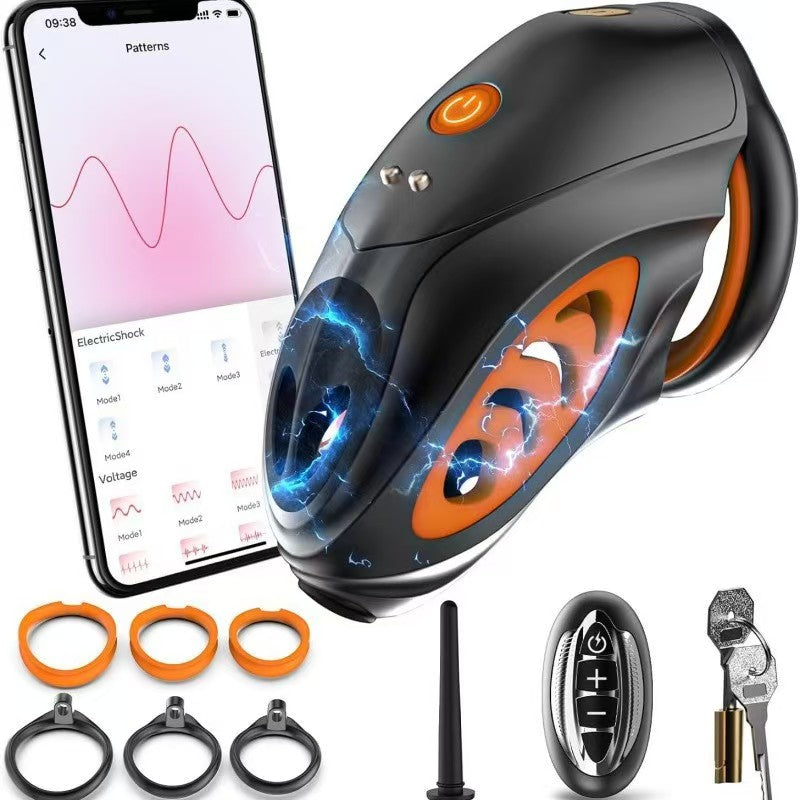 App Self-restraint Electric Shock Remote Chastity Cage