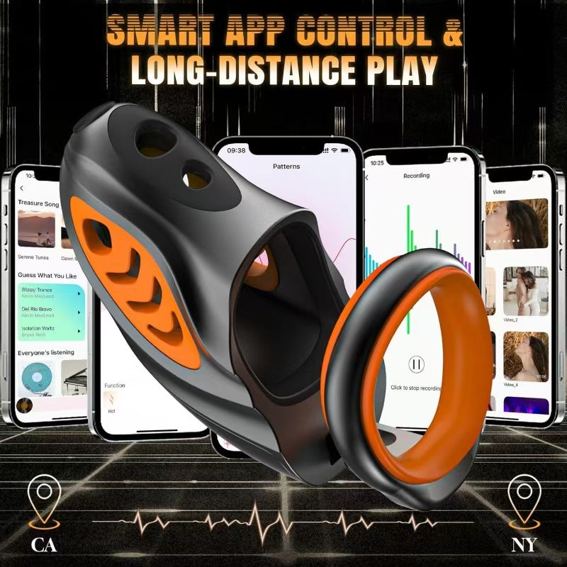 App Self-restraint Electric Shock Remote Chastity Cage