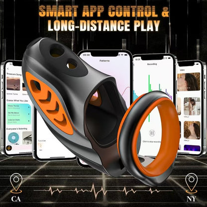 App Self-restraint Electric Shock Remote Chastity Cage