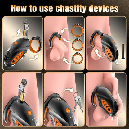 App Self-restraint Electric Shock Remote Chastity Cage