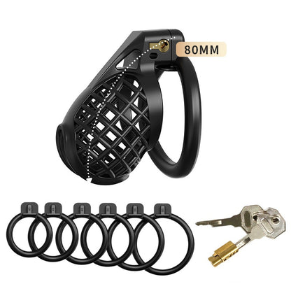 Black Mesh Pattern Chastity Cage