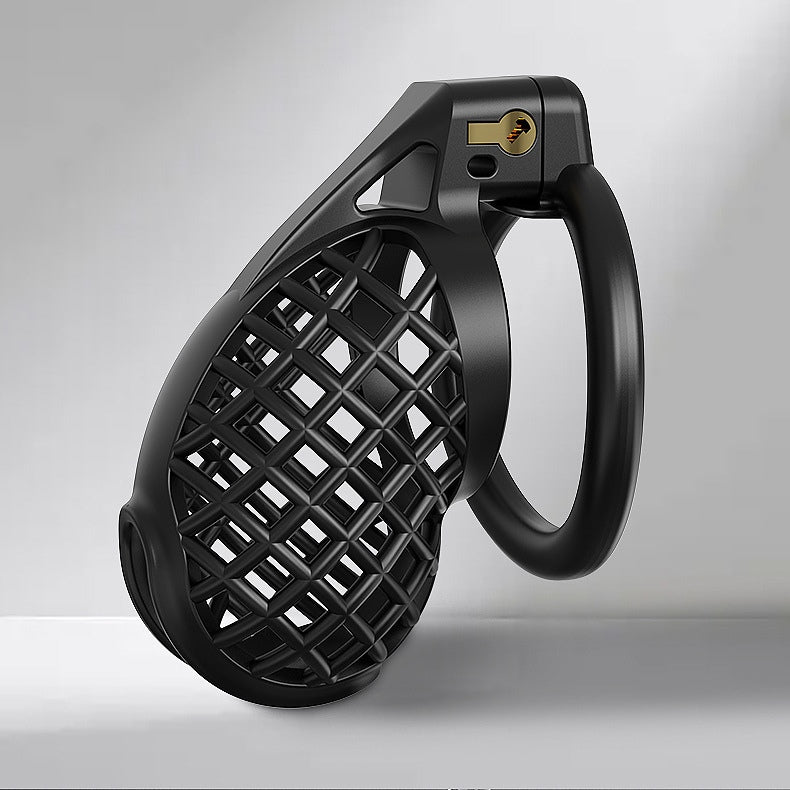 Black Mesh Pattern Chastity Cage