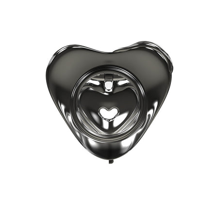 Rear illustration of Black Spade flat plate resin chastity cage