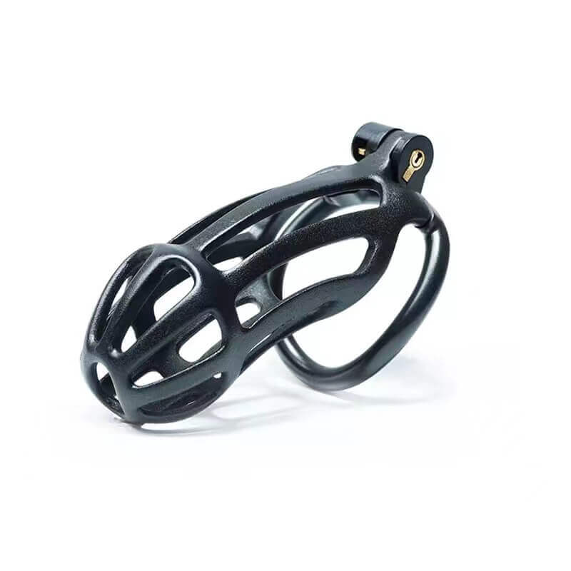 Black Stripe Mamba Chastity Cage Kit 1.77 To 4.13 Inches Long