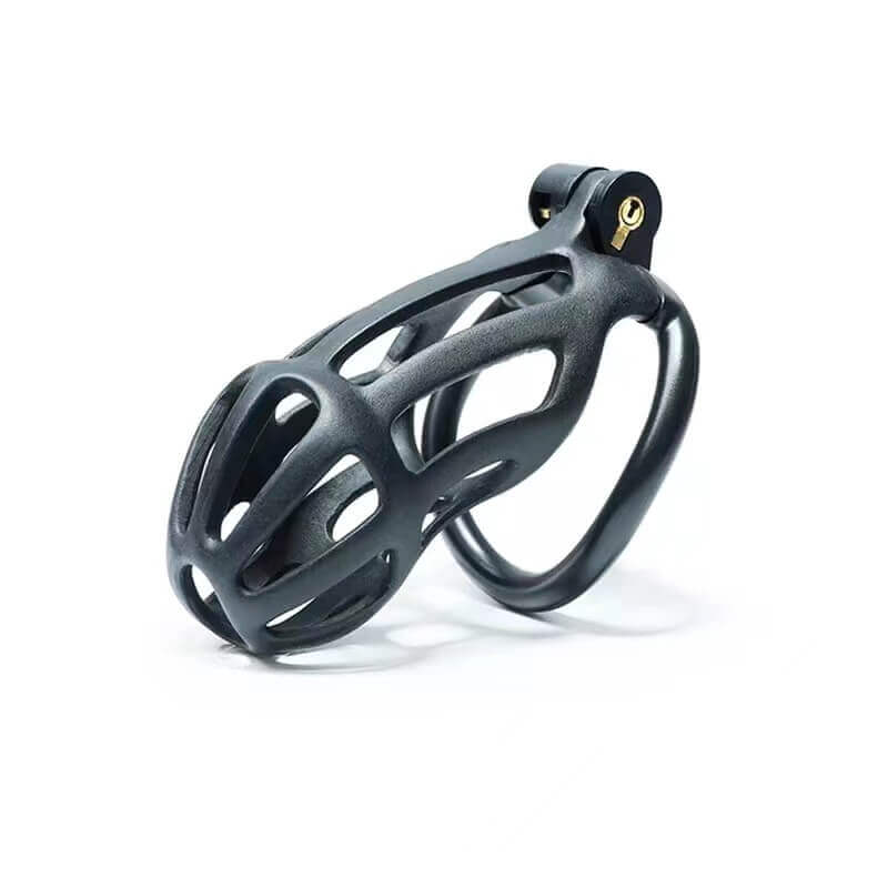 Black Stripe Mamba Chastity Cage Kit 1.77 To 4.13 Inches Long