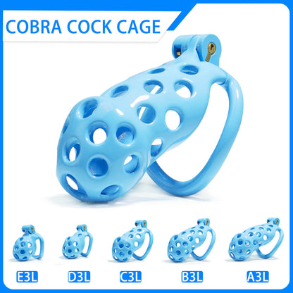 Blue Hole Mamba Chastity Cage Kit - 1.77 to 4.13 Inches Long