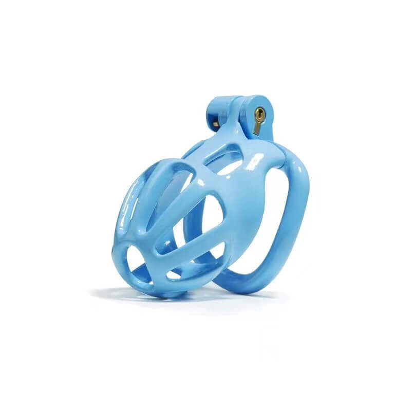 Blue Stripe Mamba Chastity Cage Kit 1.77 To 4.13 Inches Long